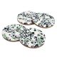 Modern Green Wood And Resin Terrazzo Round CoastersÂ In Set Of 4